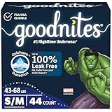 Huggies Goodnites Boys Bedwetting Night Time Underwear, Goodnites, S/M (43-68 lb.), 44 Ct Huggies Goodnites Boys Bedwetting Night Time Underwear, Goodnites, S/M (43-68 lb.), 44 Ct