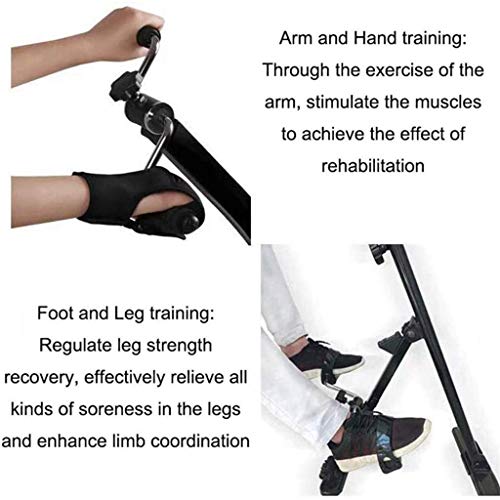Image of Portable Pedal Exercise Folding Exercise Bike For Arm And Leg, Portable Pedal Exerciser Fitness Equipment Leg Trainer For Elderly Upper And Lower Limbs Rehabilitation Training