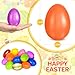 SpringFlower 2.3” Unfilled Easter Eggs, 60 pcs Colorful Egg Plus 1 Golden Egg, Empty Plastic Eggs Fillable with Candy, Treats, Presents for Toy Basket,Easter Decorations, Toy Egg Basket,Boys & Girls