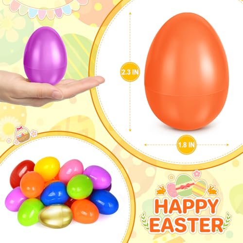 Œufs de Pâques en plastique colorés pour prix en classe et animations - 3