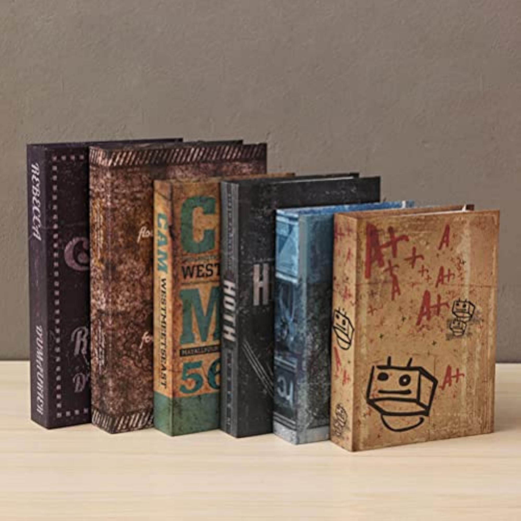 4pcs Decorative Fake Book Set for Coffee Table