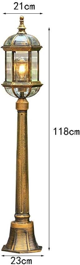 Lámpara poste para exterior, aluminio y vidrio, E27, 118 cm miniatura 3