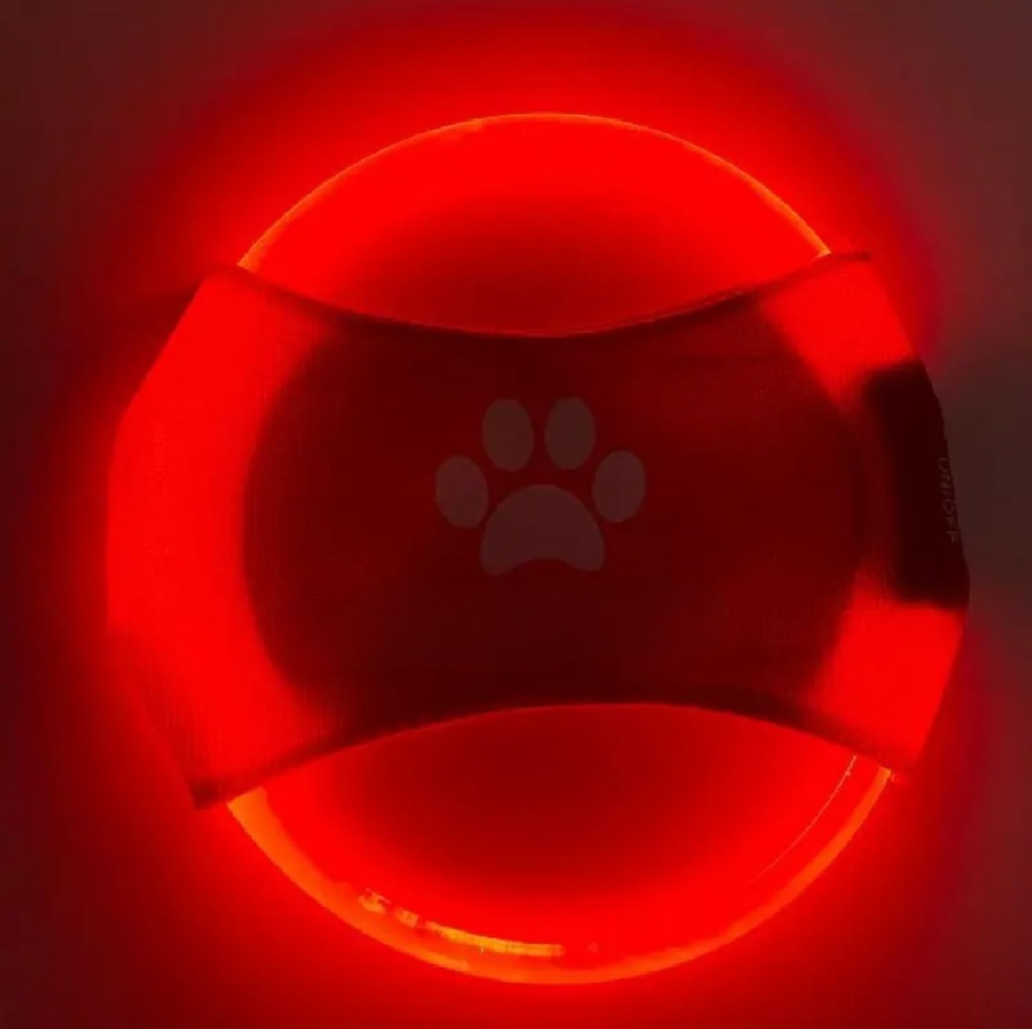 FYDTOP 2pcs-Dog Training LED Luminous Frisbee, TPU Non toxic Soft Rubber Teeth Grinding and Biting Resistant, Rechargeable Luminous Pet Puzzle Outdoor Throwing Toy, Suitable for All Dogs (Red)