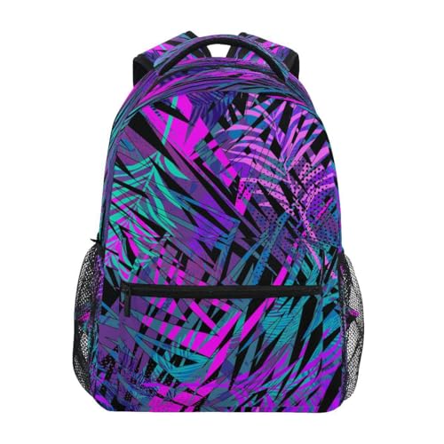 Sac à dos voyage enfant résistant avec étiquette nominative motif palmier