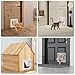 Cat Door- 4-Way Locking Option, Weatherproof & Secure Cat Flap with Easy Installation Kit for Interior/Exterior Doors and Walls (M)