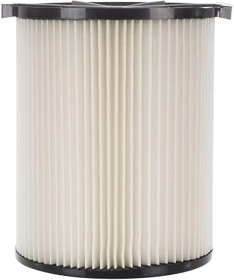 1-Layer Cartridge Filter Replacement Part # 72947 Compatible with RIDGID VF4000, 5-20 Gal & 6-9 Gal Husky Wet Dry Vacuums, Washable & Reusable
