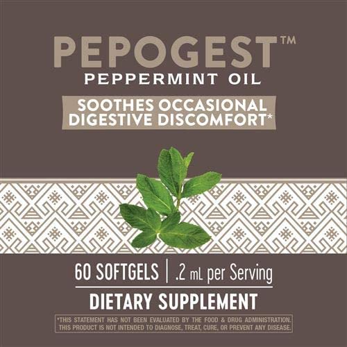 Nature's Way Pepogest Peppermint Oil 60 Softgels. Pack Of 3 #TOP4
