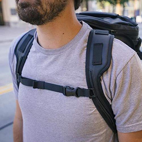 HEXAD Carryall Travel Duffel Bag - Includes Backpack Straps and Laptop Sleeve (Black, 40 L)