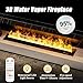 Water Vapor Fireplace 3D Atomizing Fireplace Recessed Electric Fireplace Remote Control with Timer Touch Simulation Flame Touch Flame Multiple Colors and Flame Adjustment