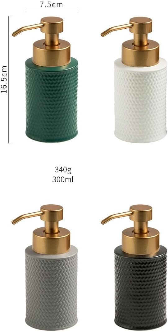 Kitchen Soap Dispenser Soap Dispenser Ceramic Dispensing Bottle Hand Soap Shower Gel Shampoo Press Bottle Bathroom Bathroom Supplies Bathroom Soap Dispenser(C)