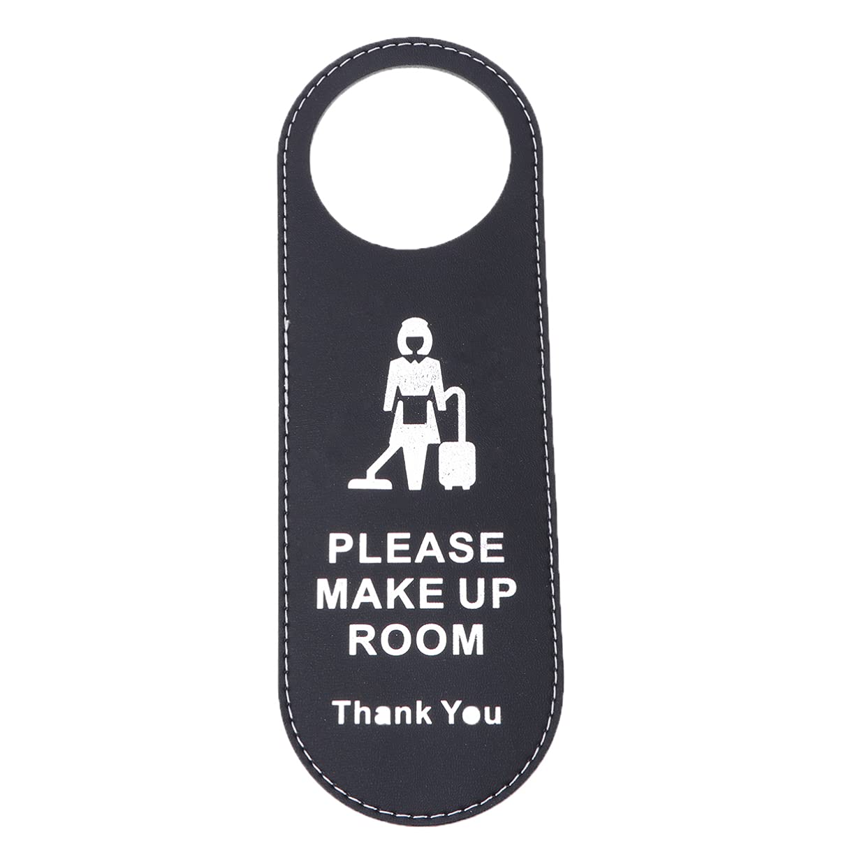 2PC Do Not Disturb Sign Please Make up Room Door Hanging Sign Leather Door Tags Service Room Sign for Hotel Home Office Meeting