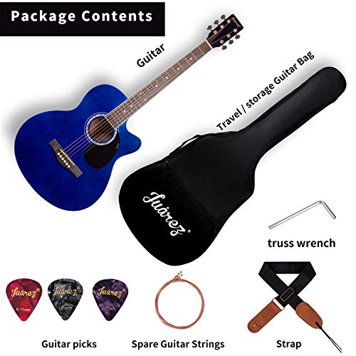 Image of JUAREZ Basswood Arpeggio Guitar JRA39SR-BL, Blue