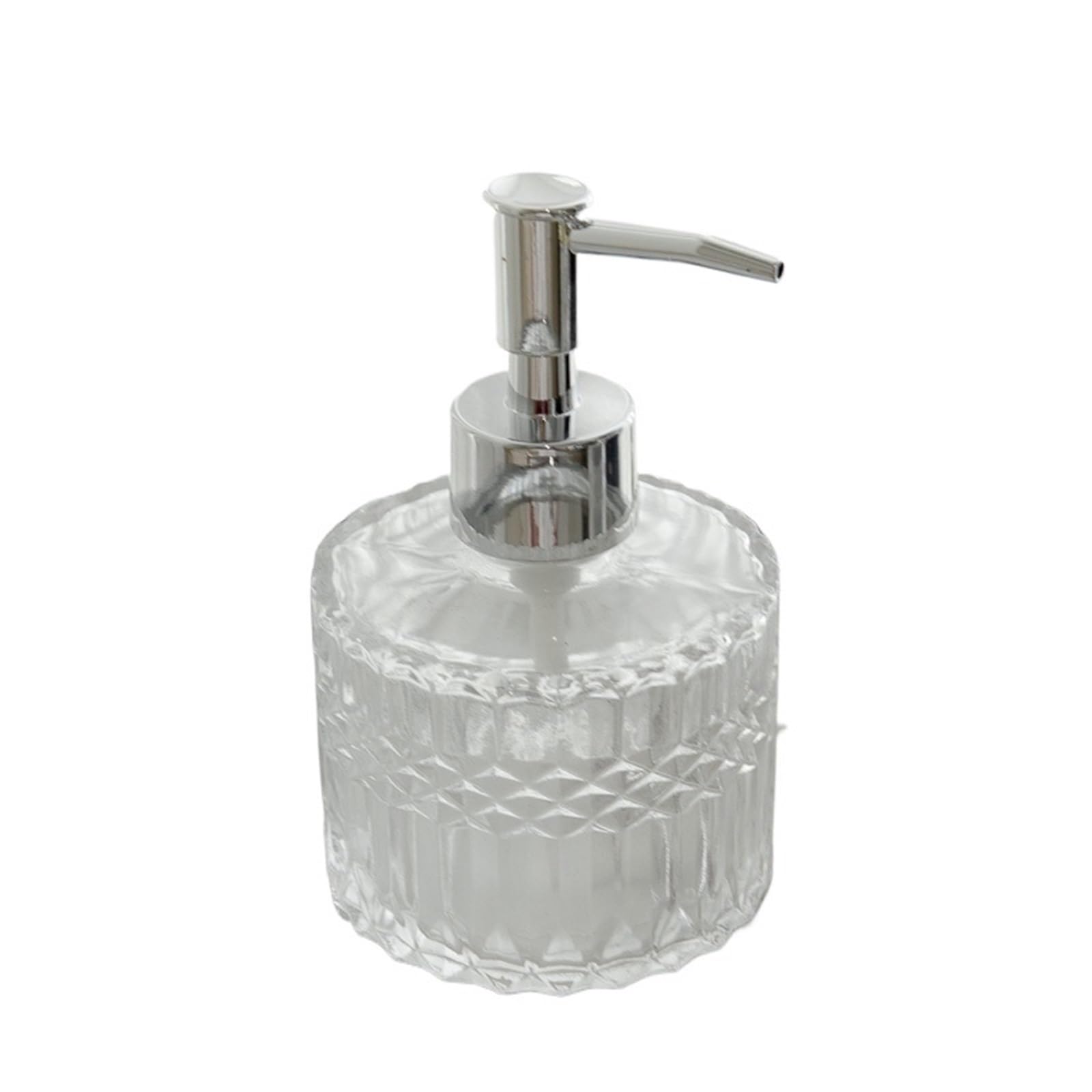 soap dispenser 200ml Glass Soap Dispenser Shower Gel Lotion Press Bottle For Bathroom And Kitchen Countertop(Silver)
