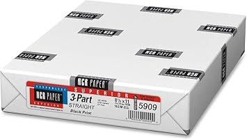 Appvion 5909 Straight Paper، 3 -Part، 92GE، 8 - 1 / 2 -Inch x11-Inch، 500SH / PK