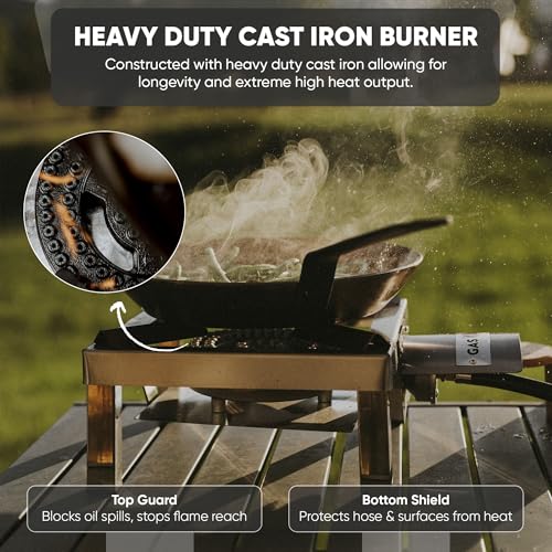 image for GasOne Stainless Steel Single Propane Burner - Outdoor Cooking with He