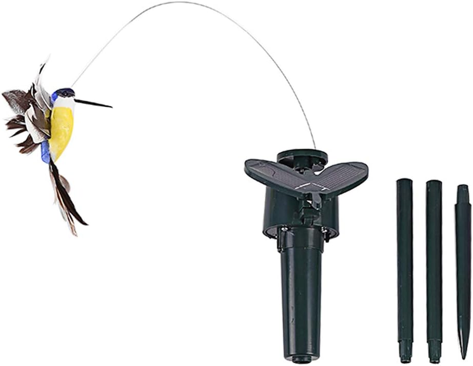FawoonuSolar Powered Dancing Fluttering Butterflies Flying Humming Bird Garden Yard Decoration