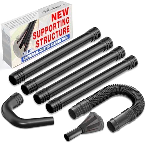 Sealegend Universal Leaf Blower Gutter Attachment, Gutter Cleaning Tools from Ground with Suppotive Structure and Telescopic Hose All-Round Cleaning, 11 Feet