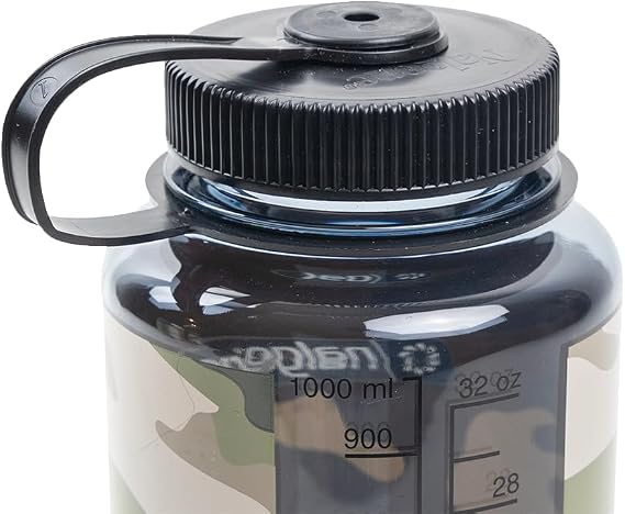 Nalgene 348822 Wide Mouth 32oz Clear - Camo Gray/Black