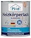 Produktbild plid® Heizkörperlack weiß - Metallschutzlack 2in1 für Heizungsverkleidung - hitzebeständiger Lack 120 Grad - Farbe für Metall - Blauer Engel zertifizierte Lackfarbe - Farbe weiß für Metall 0,75L