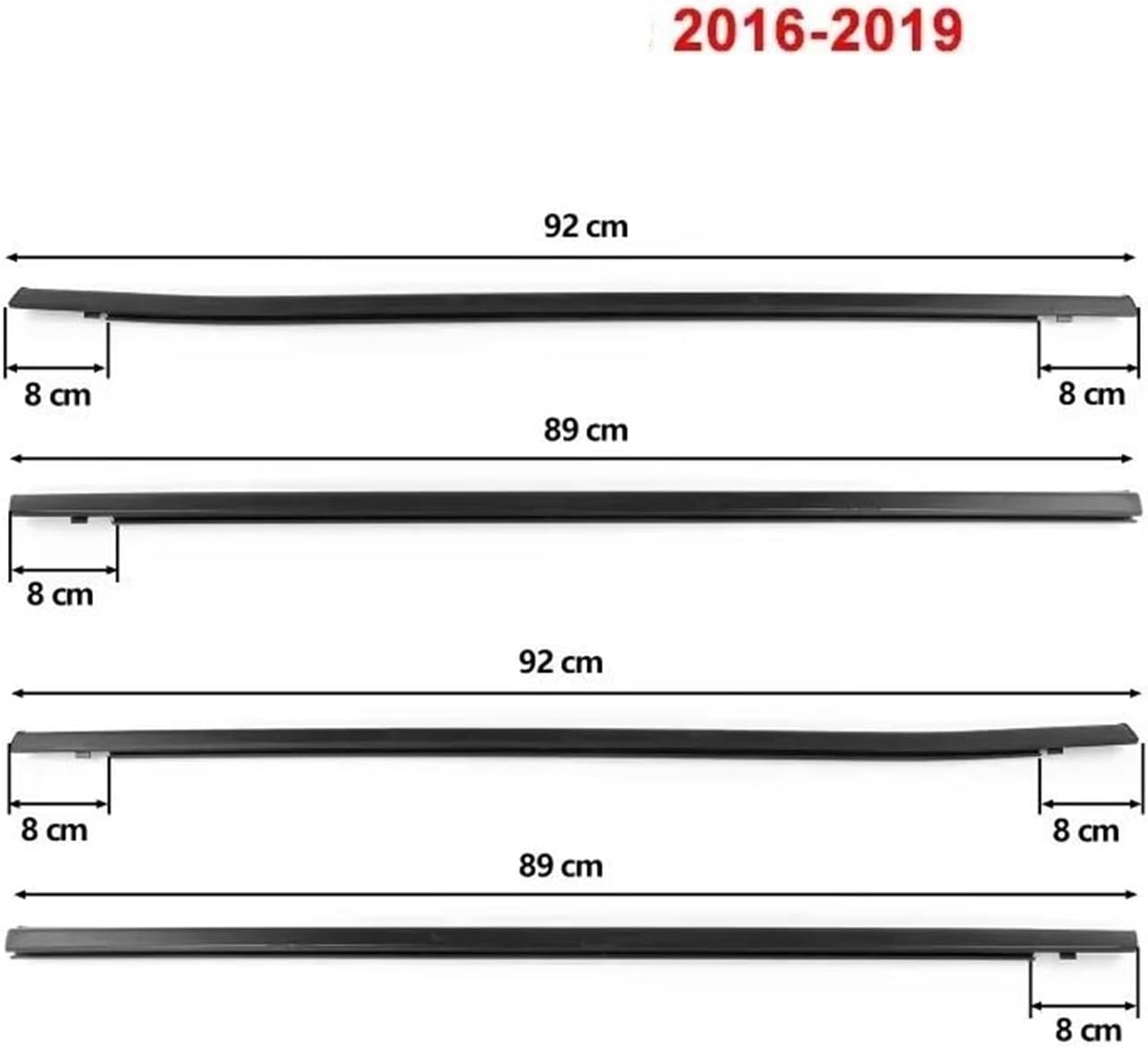 ウェザーストリップ に適合する シビック 2006-2019用 ウィンドウウェザーストリップ アウターガラスシールベルト トリムシー