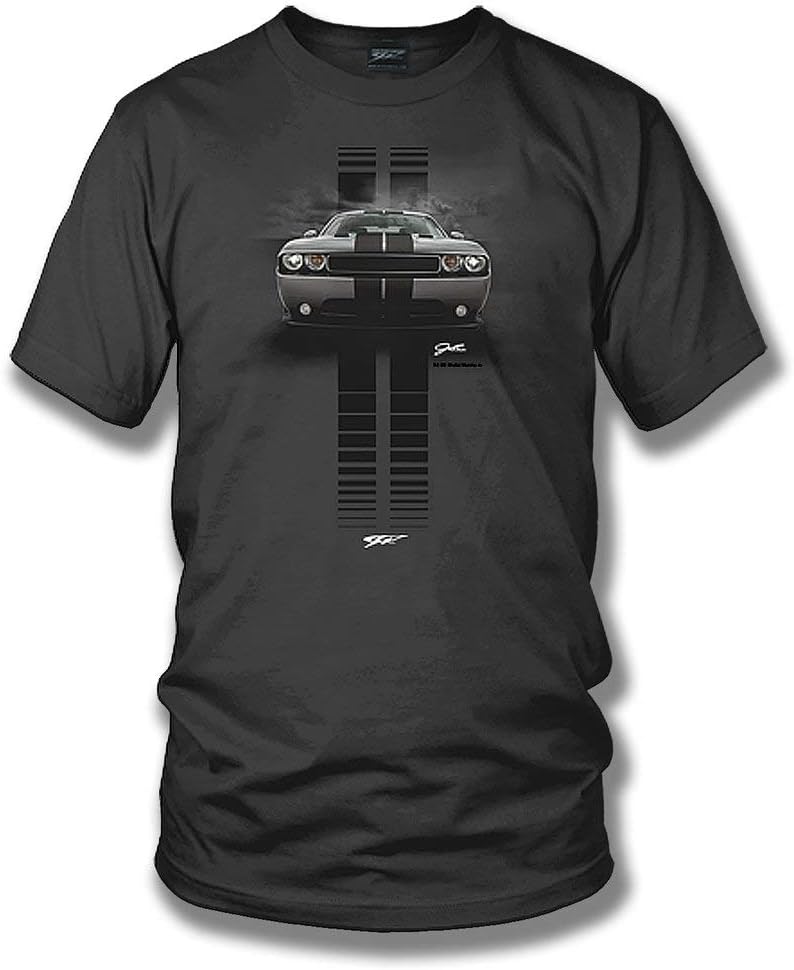 Wicked Metal Challenger Stripes- Muscle Car T-Shirt - Challenger t-Shirt