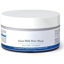 Vilvah Goat Milk Hair Mask 200g   Deep Conditioning Treatment for Frizz & Flyaway Control | Curl Definition & Moisture Repair Mask