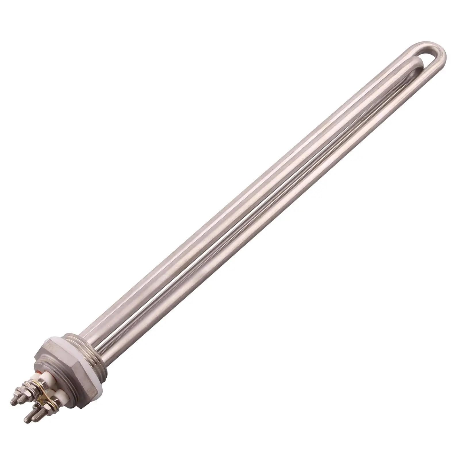 DN25 32mm Gewinde Elektrisches Wasserheizelement Tauchsieder 220V SUS304 Widerstand 1,5/2,5/3,5/4,5/5,5 kW 1St(Heater only,3.5KW L280mm)
