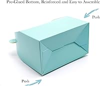 Vista 2 de Paquete de 30 coloridas cajas de regalo de fiesta, cajas de regalo, cajas de regalo de papel a dos aguas con asas. Perfecto para suministros