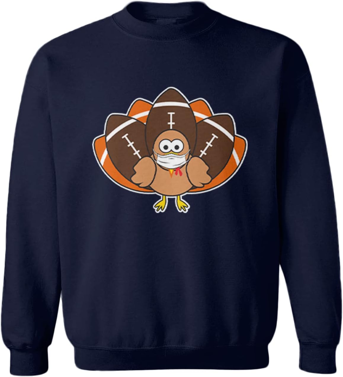 Football Turkey with Mask - Toddler Fleece Crewneck Sweater
