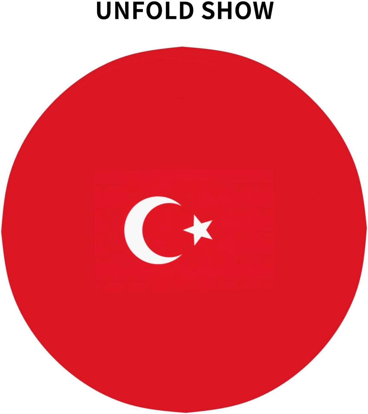 Flag of Turkey Print Wrinkle Free Dining Table Cover for Birthday Party Farmhouse Tablecloths Up to 60 x 60 Inches