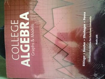 Paperback College Algebra Graphs and Models (Math 105) Book