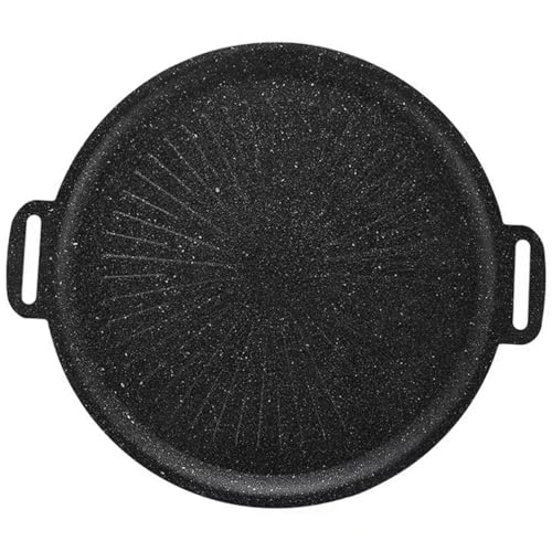 UTHCLO Padella Per Griglia Da Antiaderente 30cm Vassoio Per Barbecue in Pietra Ollare Per Carne e Verdure Accessorio Per Grigliate All'aperto