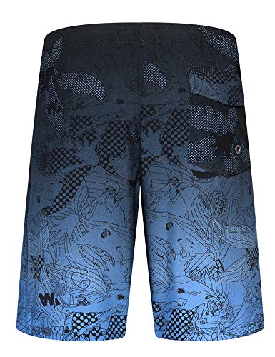 Aptro Men's Swim Trunks Quick Dry Bathing Suit 9" Big & Tall Board Shorts Swimsuit #Hwp023 Blue L #TOP1