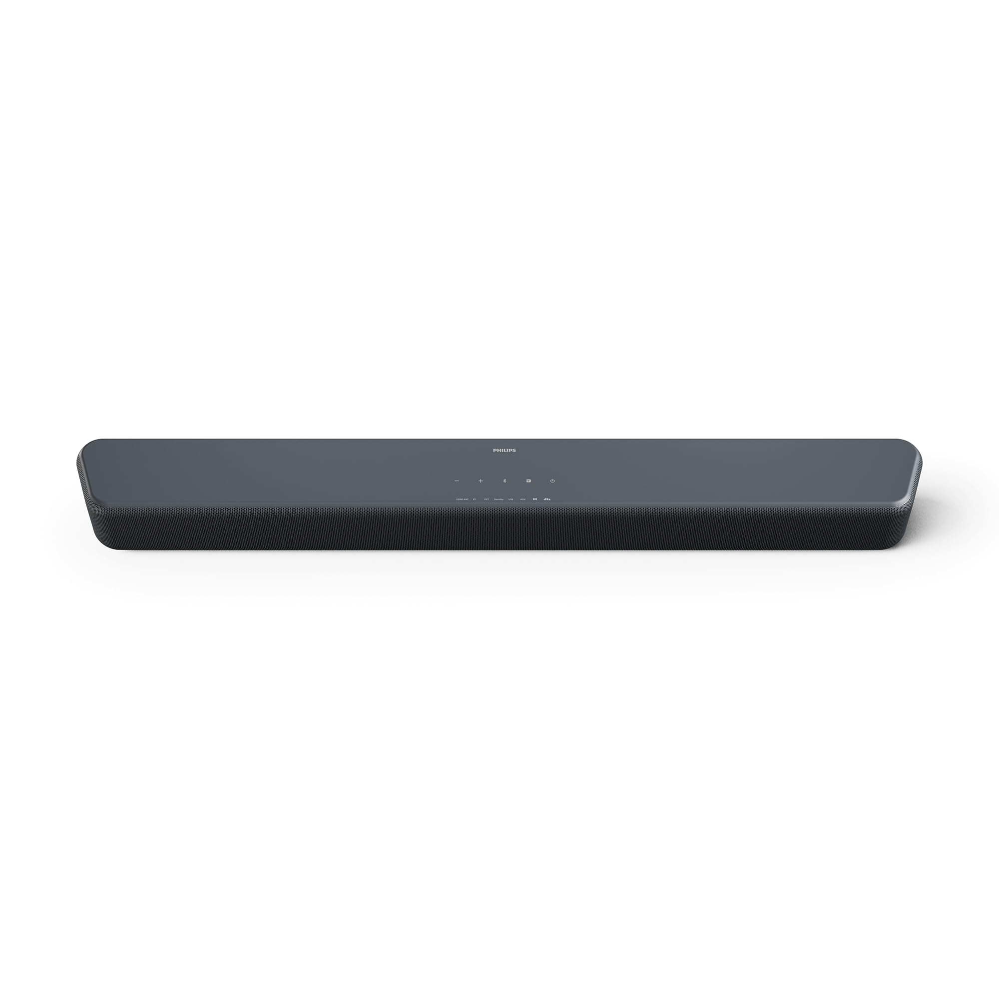 PHILIPS TAB5601 2.1 Barra Sonido con Subwoofer inal., Salida máx. 290W, Dolby Digital Plus, DTS Virtual:X, Sonido IA Intellisound, Bluetooth LE 5.4, HDMI ARC, Entradas ópticas y USB – Gris Metalizado