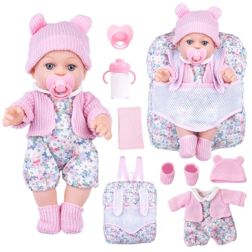 Muñeca BDDOLL de 12 pulgadas con mochila y accesorios miniatura 1