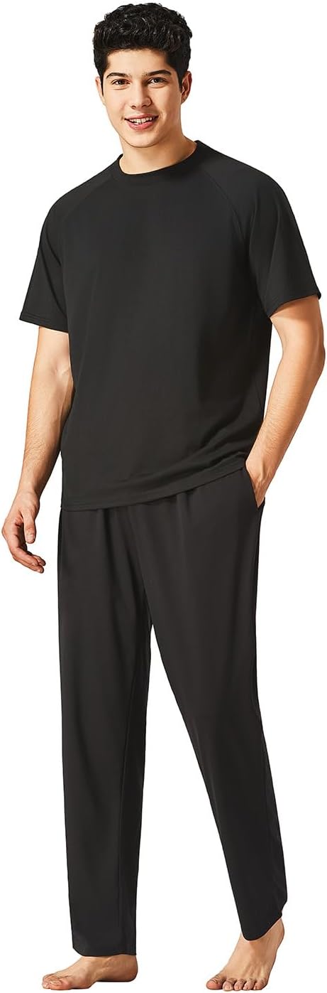 Arjen Kroos Men's Pajama Set Cotton Sleepwear Short Sleeve Pjs Set