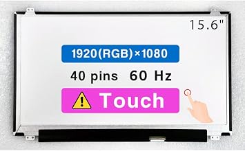 15.6" Screen Replacement for Dell Inspiron 15 5570 5575 5577 P75F P75F001 LCD Display Panel 40 pin FHD 1920x1080 Touch