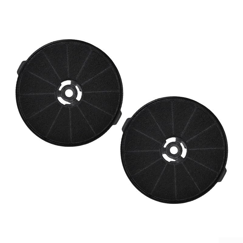 Juego de 2 filtros de carbón activado para accesorios de campana extractora, tamaño 140 x 25 mm, controles para cocina y prolonga el tiempo de uso