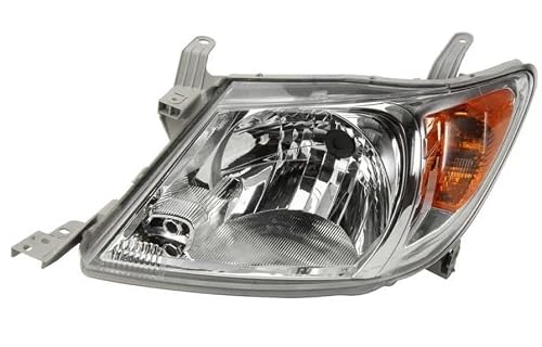 Image of Auto Parts Specialists Front Headlamp HLN26-01, Left Side, Compatible with Hilux, Halogen Headlight Assembly, Amber Indicator, Electric Adjustable, 2005-2009 Model Years