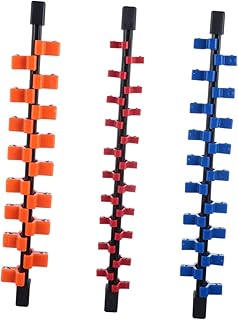 Wakauto 3 Pçs Suporte De Soquete Montagem Magnética DIY Soquete Organizador Chave De Soquete Organizador Tomada Receptáculo Soquete Ferramenta Titular Suporte Magnético Soquete Trilho