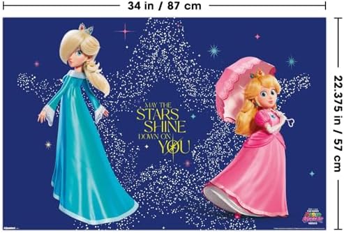 Nintendo The Super Mario Galaxy Movie (2026) - Peach & Rosalina Stars Wall Poster, 34L" x 22.4W", Unframed Version — view 2