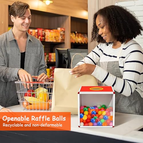 yuejuhe 50 Stück Lotterie Kugeln Bälle zum Öffnen, 3 cm Plastikkugeln zum Befüllen, Tombola-Bälle für Partygeschenke Gewinnspiel Festliche Bingo (Blau)