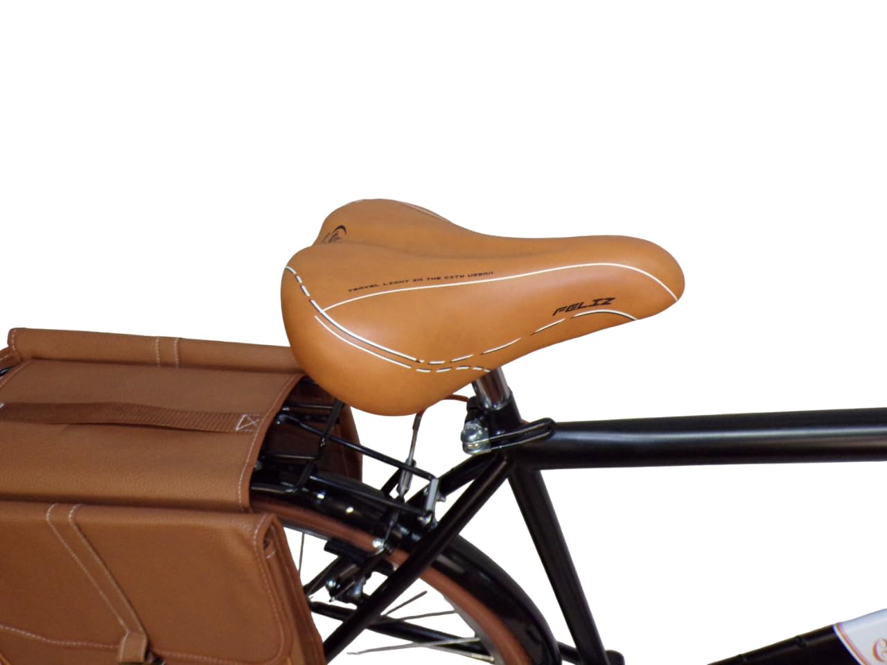 Cicli Tessari - bicicletta uomo bici da passeggio city bike 28'' vintage con borse laterali cambio 6 velocita'