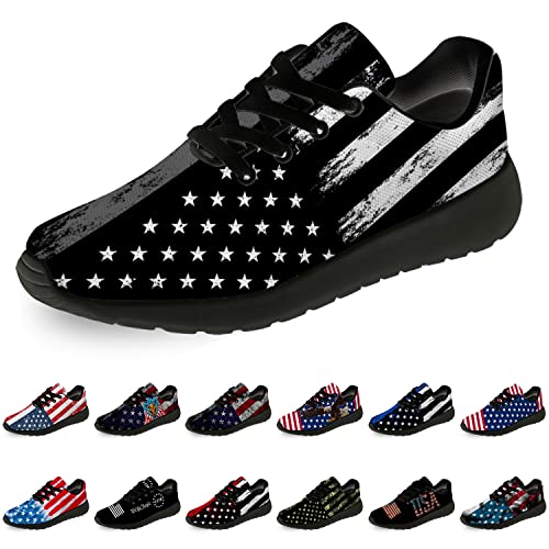horethy Womens Mens Thin Gray Line Shoes Running Shoes
