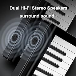 Piano pliant portable 88 touches avec pédale de sustain et sac de transport - Les Beatles, Paul McCartney, John Lennon, RIngo Starr, George Harrison Piano pliant portable 88 touches avec pédale de sustain et sac de transport – Image 5