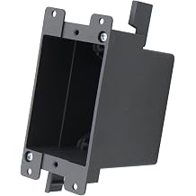 1-Gang Old Work Electrical Box, 14 cu.in. PVC Junction Box for Switches & Outlets, ETL Listed & Fire Rated 2 Hours, Holds 7x14 / 6x12 / 5x10 AWG, with Live Hinges 1 Pack
