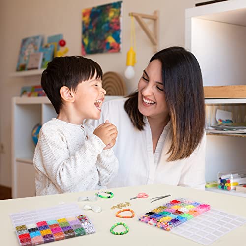 Quefe Bracelet Making Kit 20000Pcs 2Mm Glass Seed Beads 3600Pcs Clay Beads For Jewelry Making Letter Beads Charms Pendants Heishi Beading Supplies For Girls Handmade Gift #TOP3