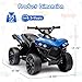 Kids ATV 4 Wheeler, 6V Ride on Toy with 1.8MPH Max Speed, Wear-Resistant Wheels, Music & Foot Pedal, Battery Powered Electric Quad Car for Kids Toddlers, Blue