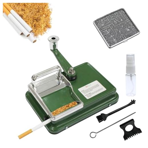 BeGrit Machine a Tuber les Cigarettes Tubeuse Manuelle Machine à Cigarette Tube Vert Machine à Rouler Automatique Tabac a Tuber avec Boîtes Rouleuse à Cigarette Maquina de Tabaco a Vapor Cadeau