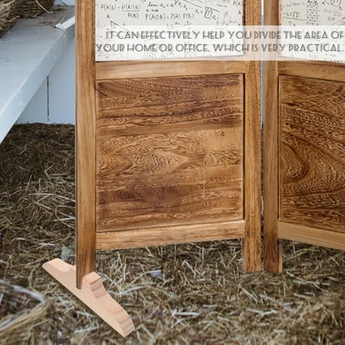 CHILDWEET Wooden Divider Stand Base for Indoor Room Dividers Bamboo Screen Feet for Home and Office Detachable Support Bracket for Privacy Panels in Bedroom and Study